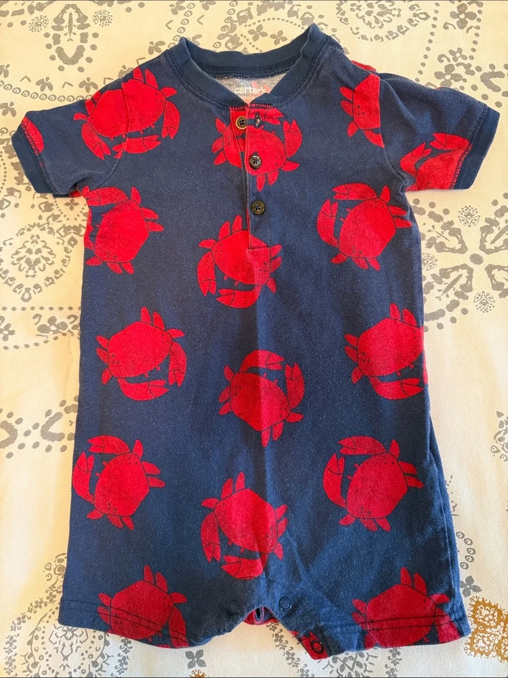 3-Pack Toddler Rompers Size 18 Months - Sharks, Crabs & Crocodile